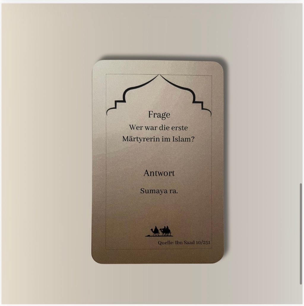 Quizkarten über unsere Sahaba ra.